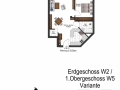 Wohnung 2, Erdgeschoss, Wohnung 5, 1. Obergeschoss Variante | KLICK = Foto vergrößern